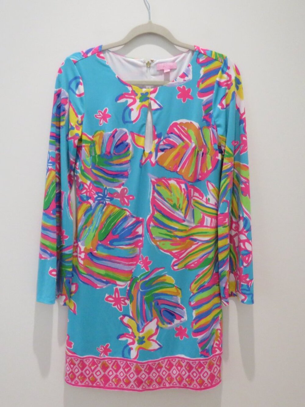 LILLY PULITZER Fairfield Tunic Dress Sea Blue Summer Haze Small Preppy Bright - Picture 2 of 15